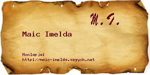 Maic Imelda névjegykártya